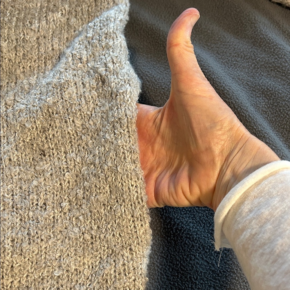 Cozy Gray Knit Cardigan - Picture 6 of 10